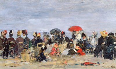 Figuren am Strand, 1884 von Eugene Louis Boudin